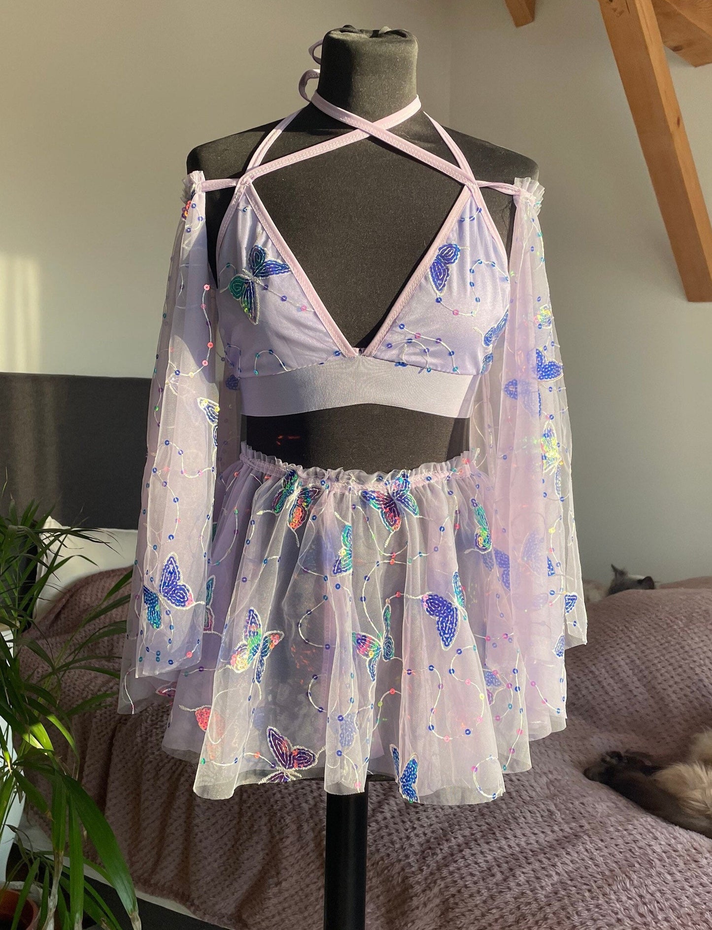 Purple Rave Outfit, Festival Clothing, Rave Outfit Women, Butterfly Rave Set, Purple Fairy Set,Purple Butterfly Fairy Set *Lilly Luna* MTO