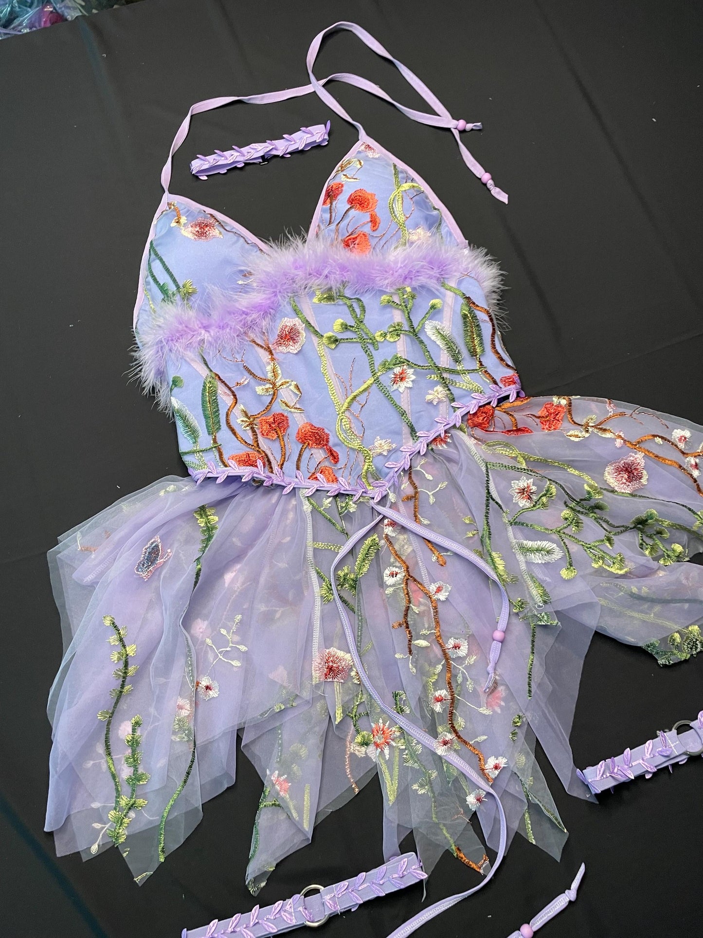 Purple Fairy Costume, Purple Fairy Set, Festival Fairy Clothes, Rave Outfit, Fairy Costume, Purple Rave Set, *Princess Party* MTO