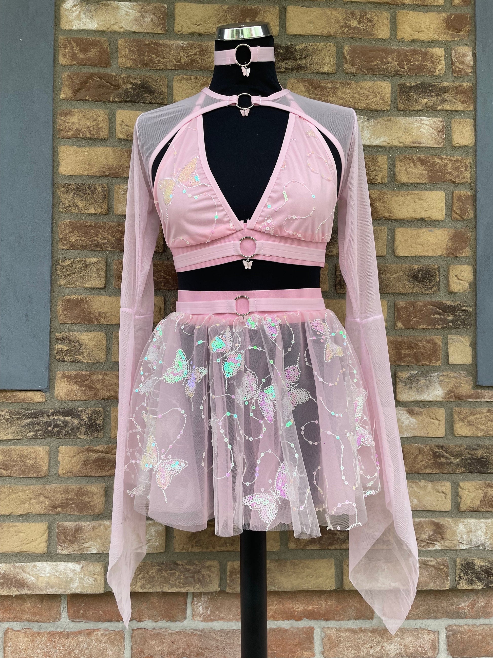 Pink Butterfly Outfit, Butterfly Set, Butterfly Fairy Clothing, Butterfly Costume, Festival Butterfly Outfit * Princess Butterfly* MTO