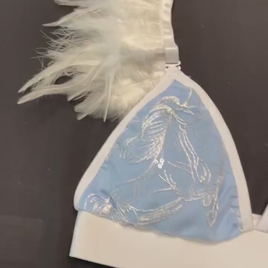 White Celestial Outfit, Star Moon Rave Festival Outfit, White Sparkly Outfit, Rave White Outfit, Rave White Set *CELESTIAL DOVE* MTO