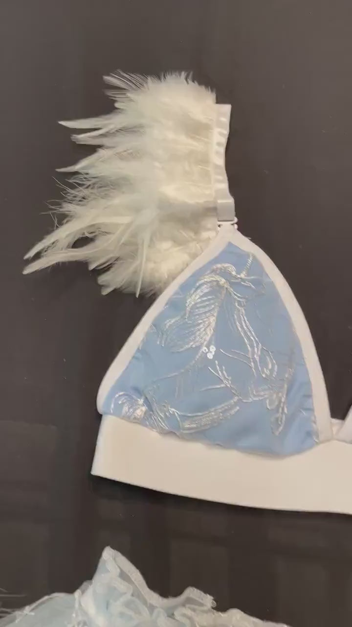 White Celestial Outfit, Star Moon Rave Festival Outfit, White Sparkly Outfit, Rave White Outfit, Rave White Set *CELESTIAL DOVE* MTO